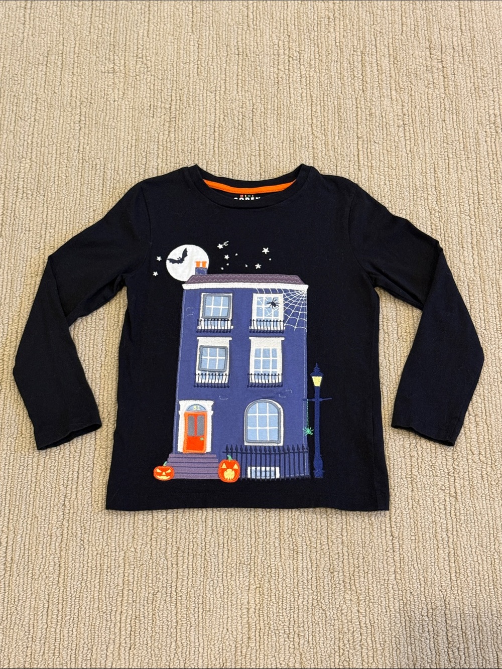 Mini Boden Lift-the-Flap Spooky Haunted House T-Shirt